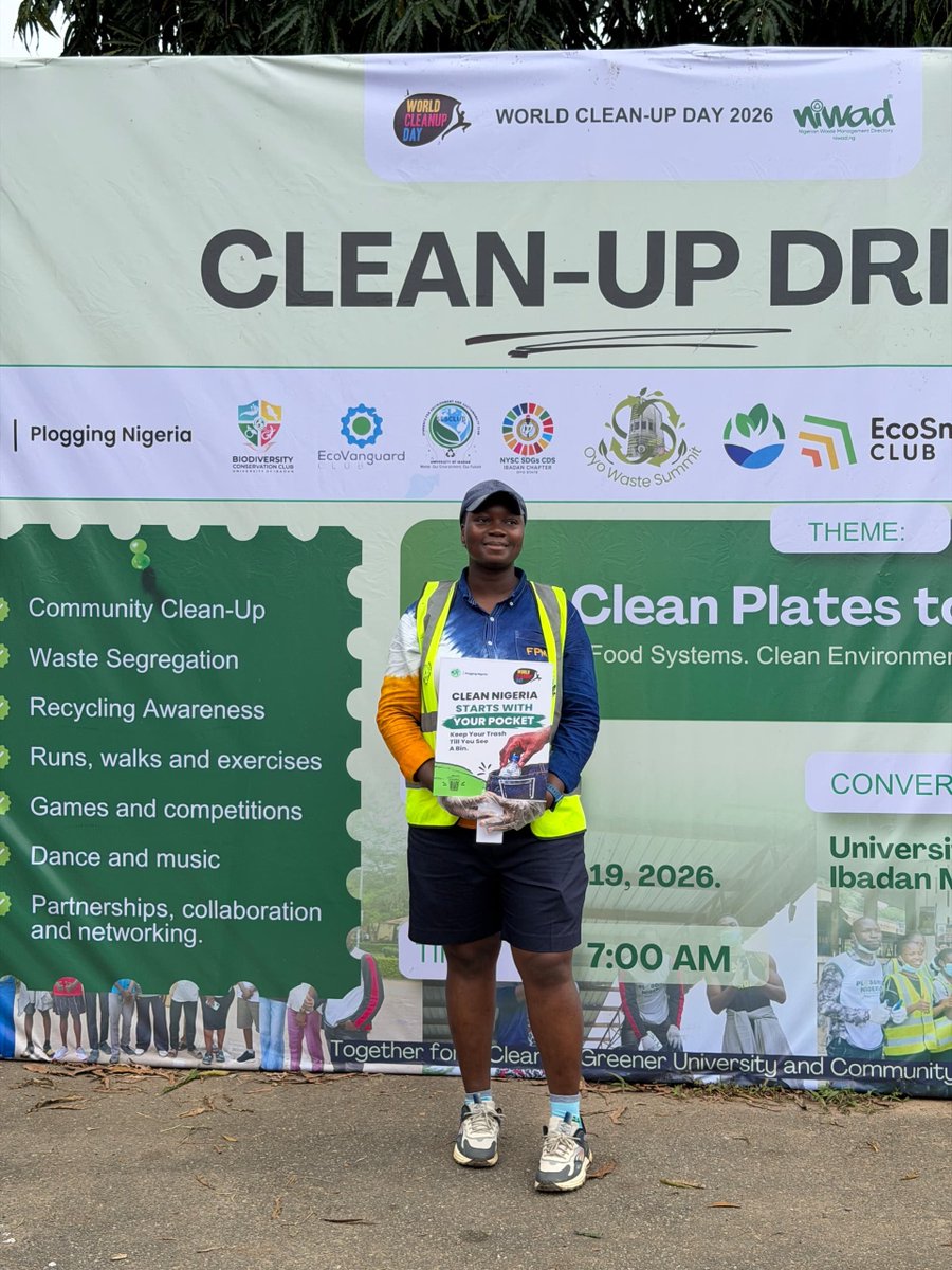 queenhallelujah's tweet photo. Last year, I led the entire city. This year, I just showed up, cleaned in the background and we managed to get proper destination for the waste via https://t.co/LDziT95k9w
Thank you @ploggingnigeria
#FromCleanPlatesToCleanCities
#WorldCleanupDay
#WCD2026
#NIWAD
#PloggingNigeria https://t.co/hEhIi9iOaF