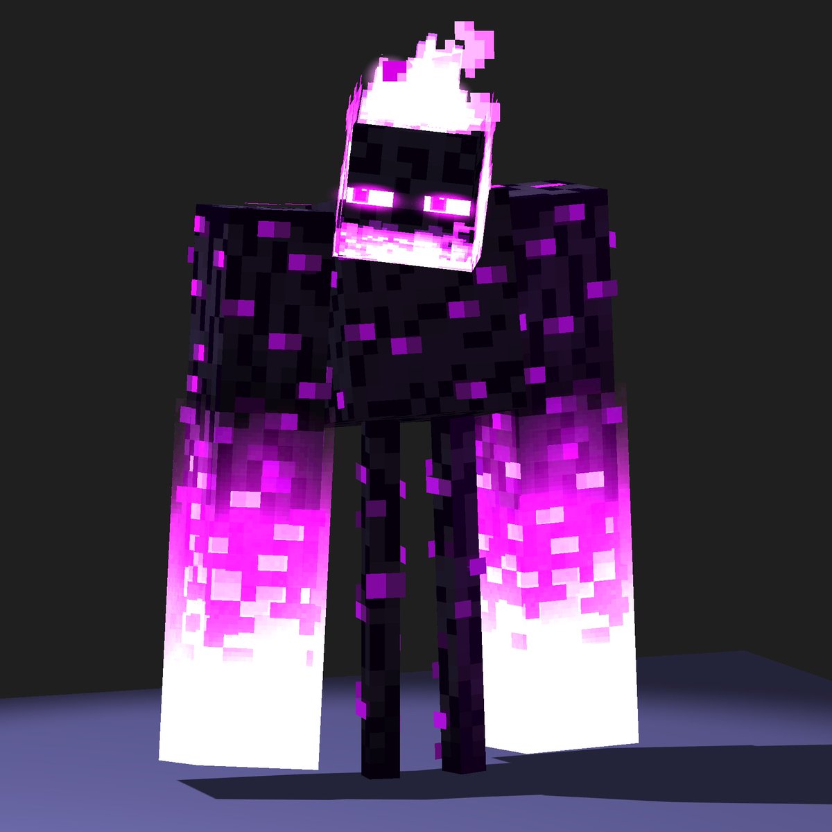 midstar0's tweet photo. Al fin termine esto 
intente replicar el juego con texturas de minecraft vanilla 

pensé que era un golen al principio pero al final  fue como un esqueleto que tira bolas de vacío o sustancia https://t.co/IgbFlsxtEd