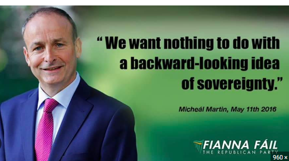 Maximil86429959's tweet photo. This one sentence by this traitor should have being enough for him to resign. Bunreacht na hÉireann/Constitution of Ireland is very clear about Irish sovereignty. If this man is not willing uphold the Constitution then he's not fit to govern &amp; has no place in Irelands govt.👇👇👇 https://t.co/17MgFF4LVU