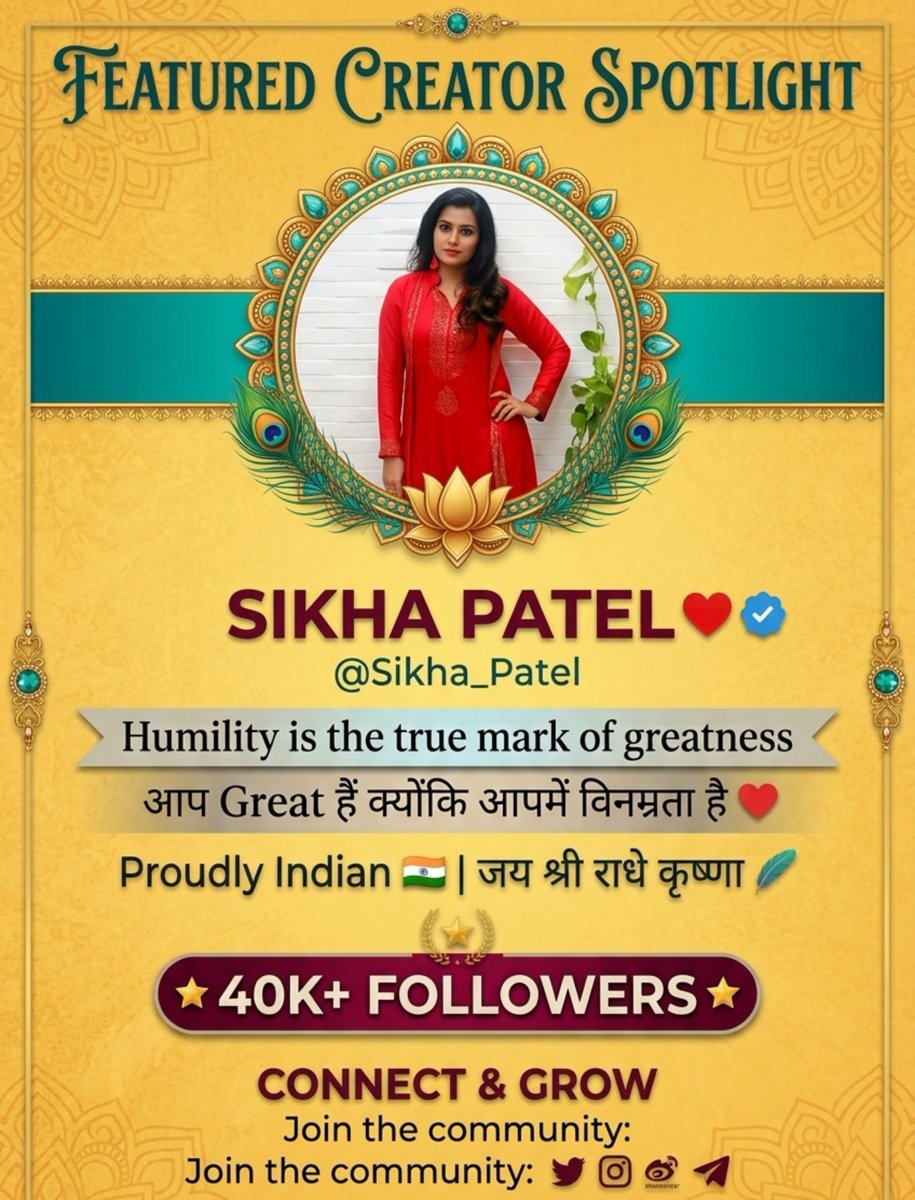 Jitendr_Meghwal's tweet photo. 40K X Family Complete 🫰

Heartiest congratulations to @Sikha__Patel on reaching 40,000 followers  🎊❤️

40K is not just a number it’s a beautiful reflection of the love, trust, and connection you’ve built with your X family. 

A special shoutout to the host of the X Space “5K+ Gain Active Followers Quickly” 🎙️
Wishing you continued success for creating such engaging spaces and bringing people together.

40K Complete ✅
Keep Growing ��� Keep Shining • Keep Inspiring 

Many Many Congratulations, Sikha Patel ❤️🎉