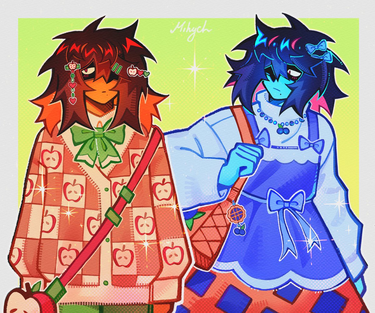 mihych's tweet photo. Apple &amp; Blueberry🍎🫐
#deltarune https://t.co/N7EHKaRurw