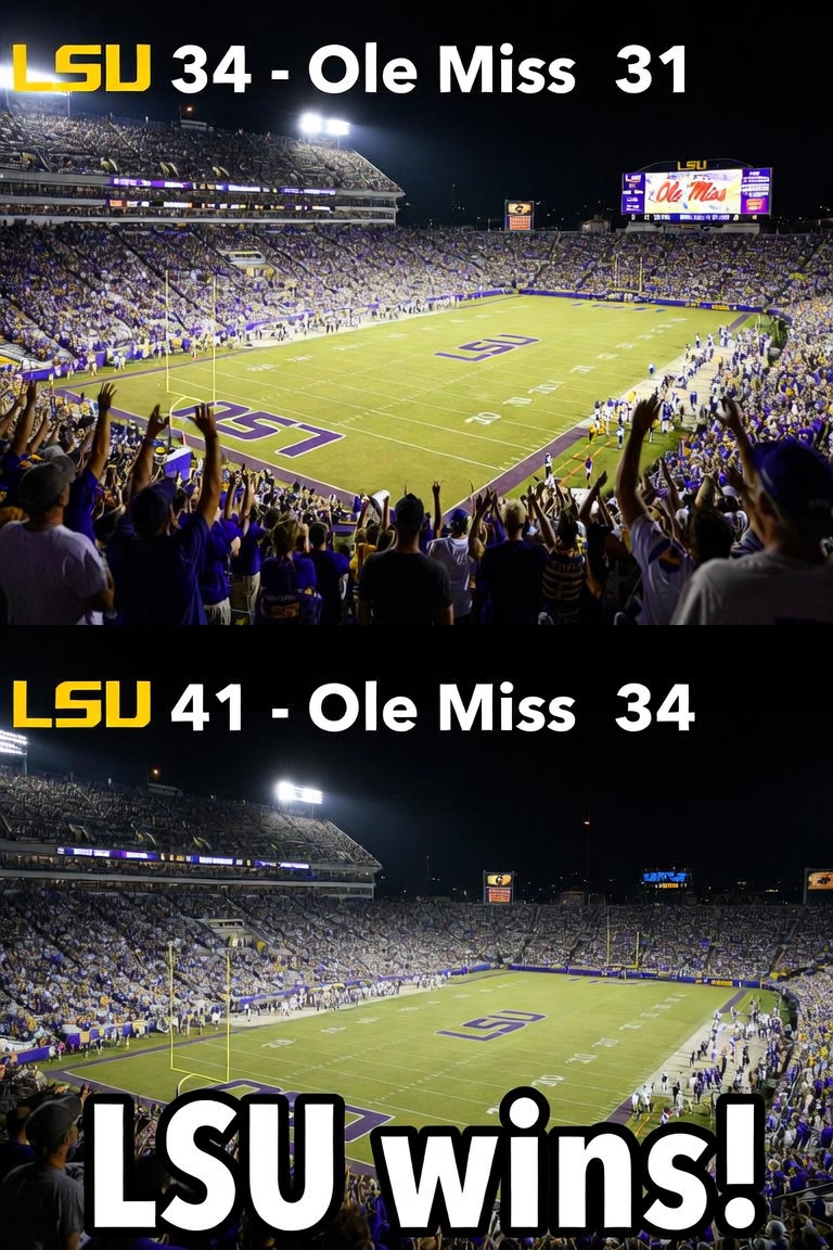 BadBeatsbigplay's tweet photo. We are both picking LSU to win this huge Week 3 matchup in Lane Kiffin's return to Ole Miss. https://t.co/mXTjjkhkJv