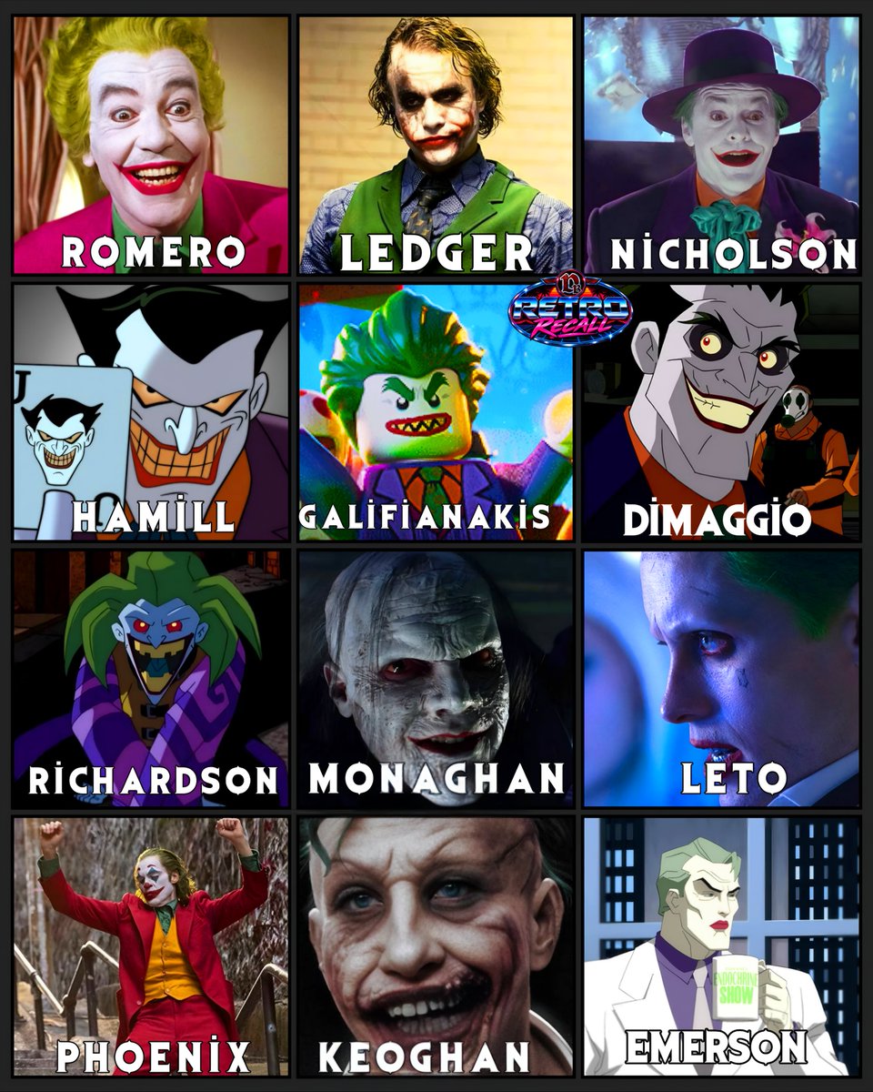 RetroMoviesDB's tweet photo. Every hero needs a great villain. Batman has The Joker. 

I've whittled a list down to the top 12 to portray the Clown Prince of Crime. 

My favourite has got to be Mark Hamill. I loved the cartoon and Arkham games. https://t.co/WpPhHT65tt
