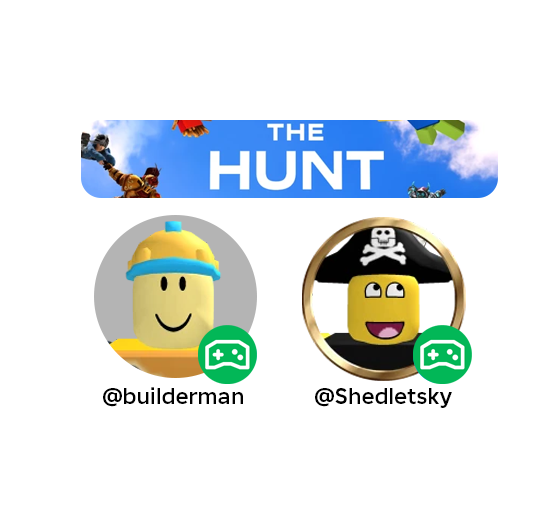 4Lulzy's tweet photo. Builderman & Shedletsky are both playing The Hunt: Roblox 20 https://t.co/IMEnXTblts