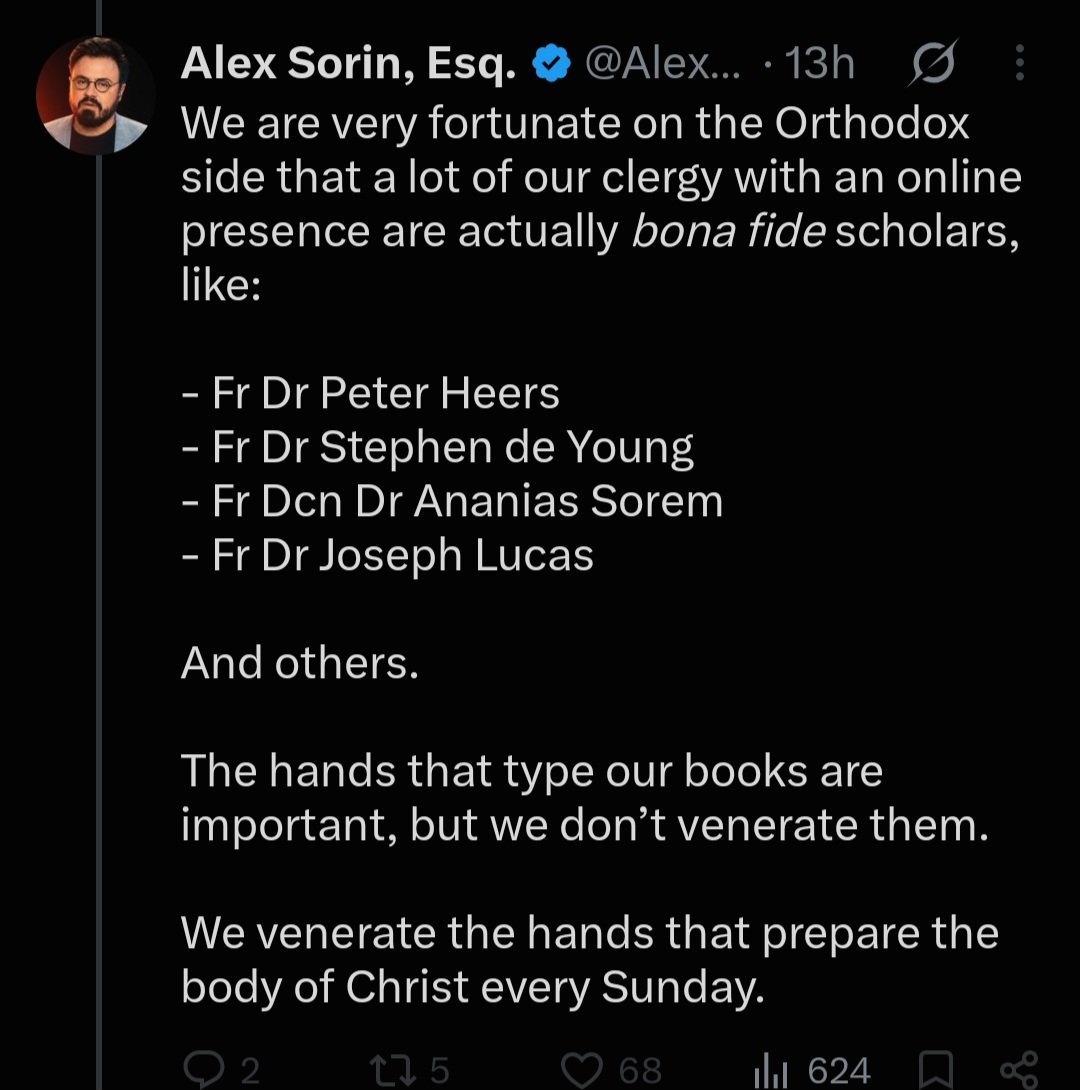 YariLogos's tweet photo. Comical. DeYoung &amp; Sorem are total hacks

I'm unsure anyone would consider Fr Peter a "scholar"

I know nothing about Dn Joseph https://t.co/KQwUrxCyBg