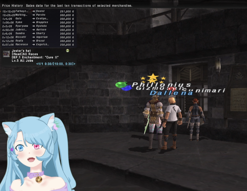 KatSohma's tweet photo. Why is this level 5 hat 300k gil?? #FFXI https://t.co/W5U9GDZu17