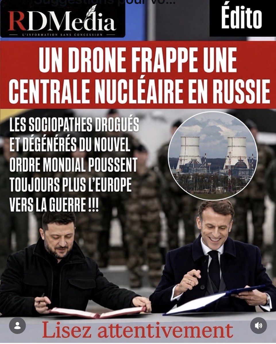 ABastelica1's tweet photo. 🚨 Un drone ukrainien, selon les autorités russes, a frappé une tour de refroidissement de la centrale nucléaire de Koursk alors qu’un réacteur fonctionnait. 

L’AIEA confirme l’impact et appelle à une retenue militaire maximale. 

Frapper ou risquer une installation nucléaire, quel qu’en soit le camp, c’est jouer avec le feu. ☢️🇫🇷