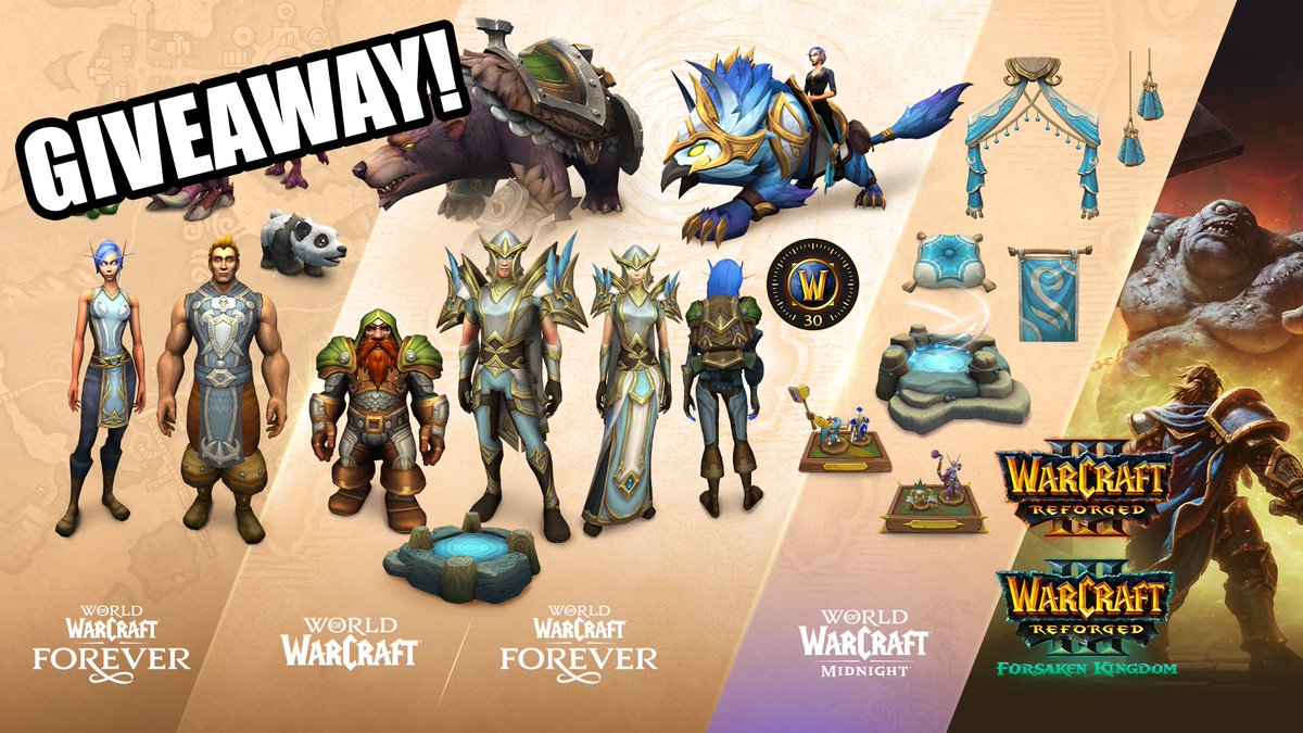 _CaptainRichard's tweet photo. I'm giving away a Warcraft Forever Collection courtesy of @Warcraft, including Warcraft III Reforged: Forsaken Kingdom! 🎉

To enter:

✅ Be A Follower
❤️ Like This Tweet
🔁 Repost This Tweet

Winner chosen Sep. 23rd. Warcraft Forever is out on Nov. 4th!

#WoWForever #WoW_Partner https://t.co/U7vVCLhEY6