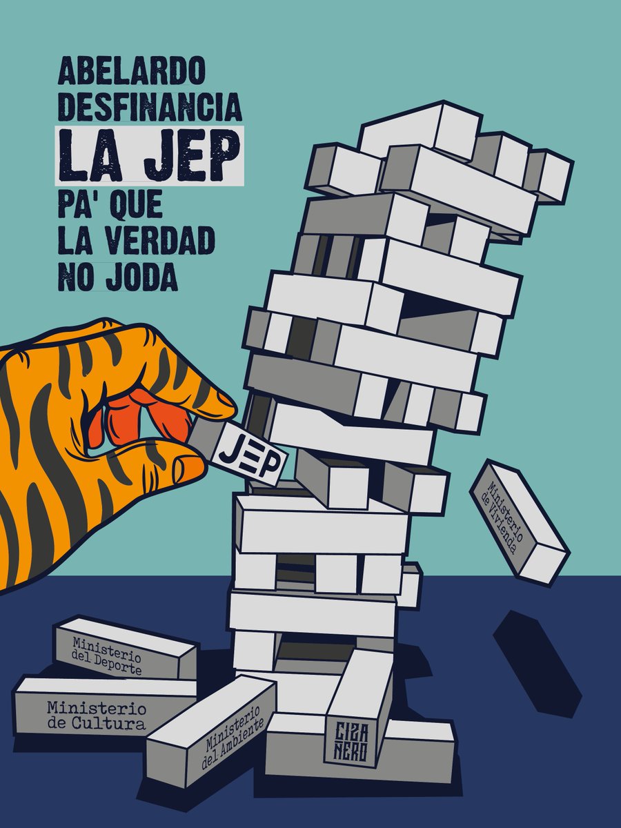 Cizanaparatodos's tweet photo. Abelardo desfinancia la JEP pa' que la verdad no joda. https://t.co/MK2iO9fyAf