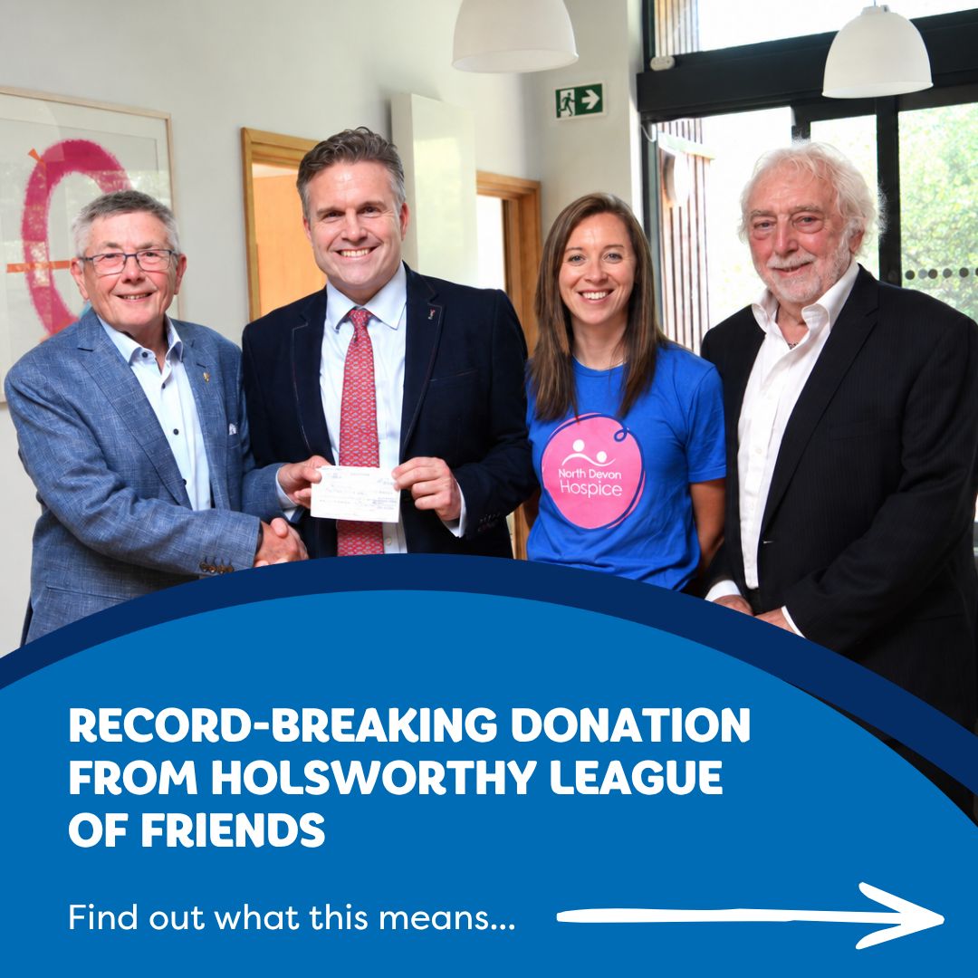 NDevonHospice's tweet photo. An amazing gesture 🩷💙 With the Holsworthy Hospital League of Friends winding down, their final act is an incredible donation to North Devon Hospice. This will leave a legacy of care for local patients and families facing a life-limiting illness in the #Holsworthy area https://t.co/bdxyb95Vnx