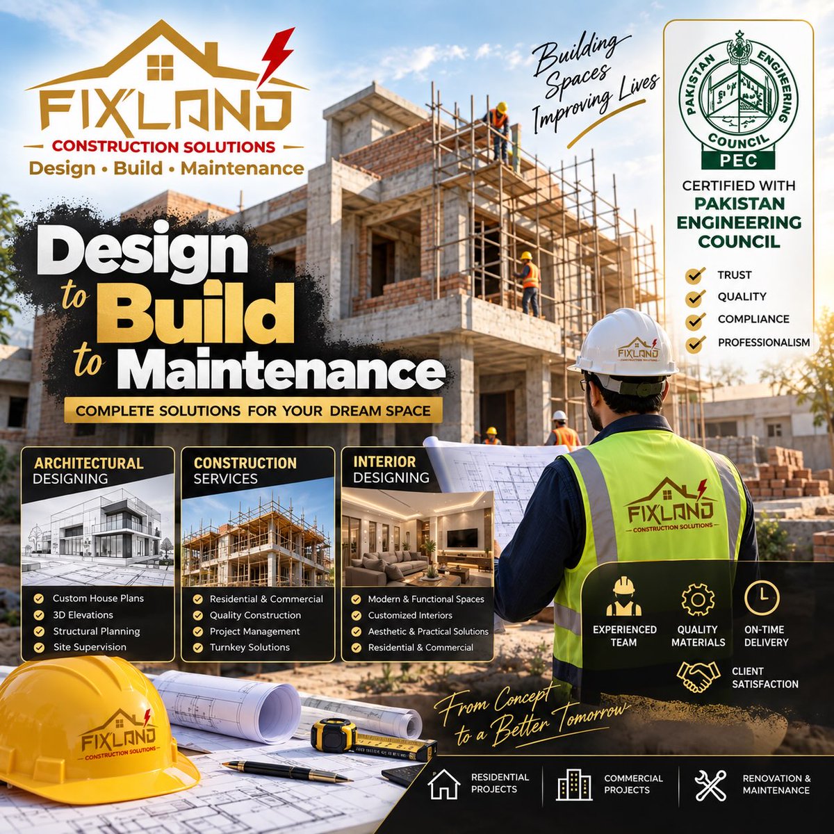 MahaliaJacoby's tweet photo. FIXLAND CONSTRUCTION SOLUTIONS 
Design • Build • Maintenance

From dream homes to commercial projects, we provide complete construction solutions under one roof. Architectural Design 
• Custom House Plans 
• 3D Elevations 
• Structural https://t.co/OseLe4CfUP