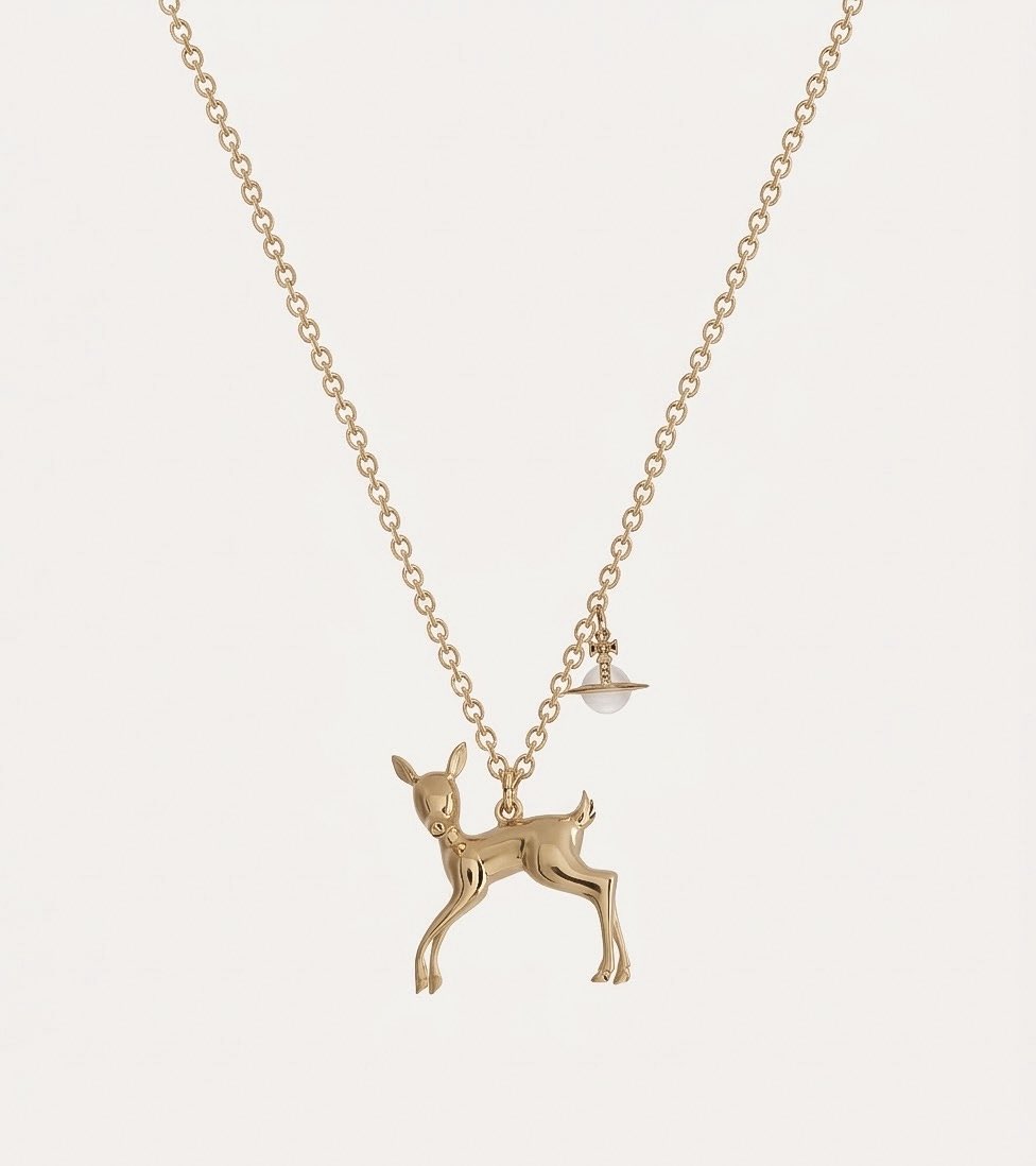 glirttery's tweet photo. this vivienne westwood deer pendant necklace is so adorable https://t.co/eXIBSDMOdg