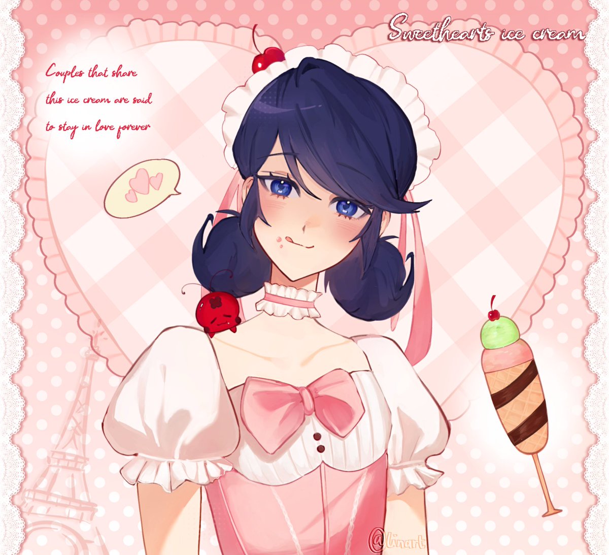 linart__05's tweet photo. gift for my friend lavi 🍨🎀 #mlbtwt #miraculous https://t.co/7PSEbtIJZQ
