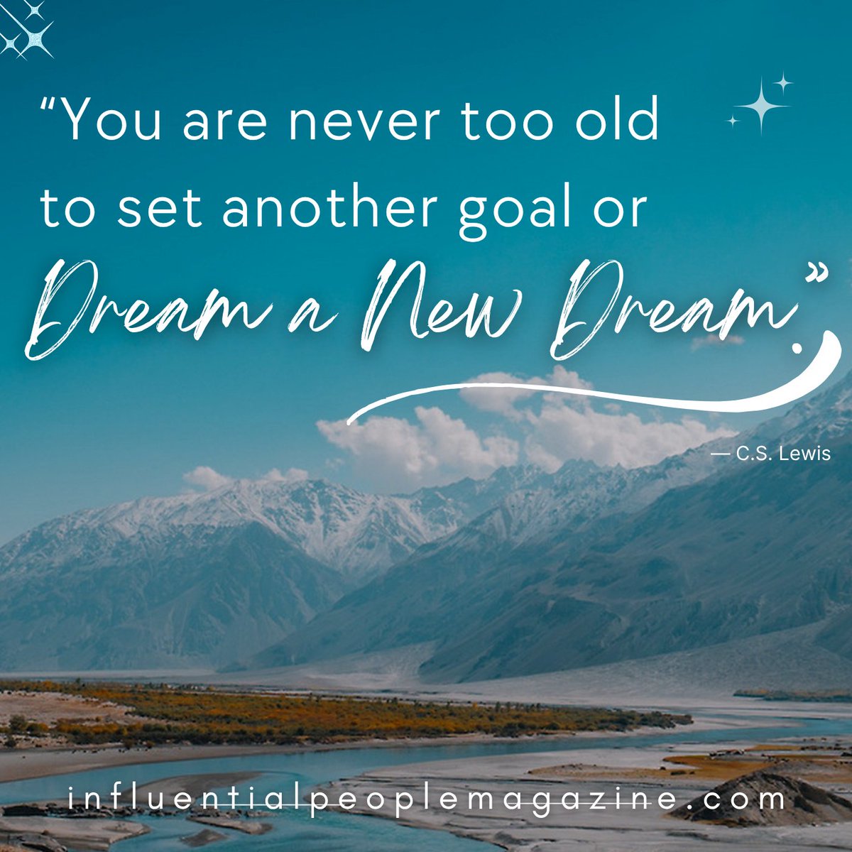 InfluentialPeo1's tweet photo. #nevertooold #setanothergoal #dreamanewdream #old #goal #dream #influentialpeople #influentialpeoplemagazine #quoteoftheday #checkitout #inspire
https://t.co/2JScSmG8qf https://t.co/sYW4QhAm0r