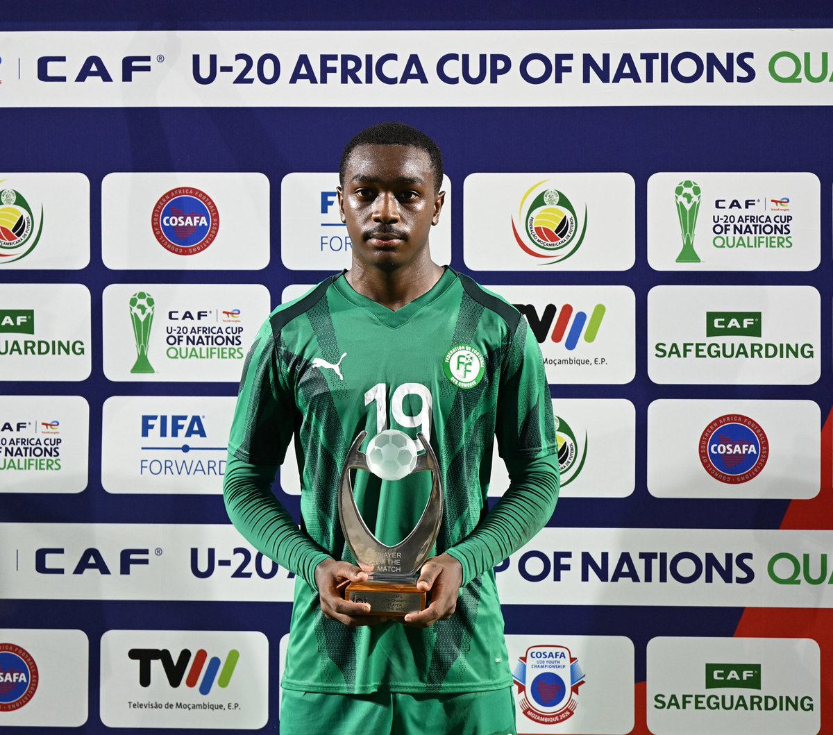 COSAFAMEDIA's tweet photo. π PLAYER OF THE MATCH
π°π² #19 SAMIRDINE BOINAID
ππΎ A standout performance in a hard fought contest.
#COSAFAU20 #COSAFA #PlayerOfTheMatch #COMvBOT #Maputo2026 https://t.co/1HoxbCekTm