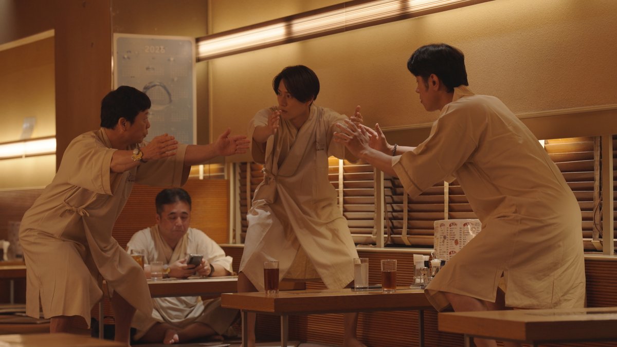 sado_PRsauna's tweet photo. ／
「#サ道2026 ～人生をサボりながら、ととのう～」♨️
9月19日(土)〜23日(水)のシルバーウィーク5日連続放送！
＼

第4話ご視聴ありがとうございました！

サボることに罪悪感を抱くナカタ(#原田泰造)と蒸くん(#橋本将生)に
「人生をサボる」奥義を伝授すると意気込む偶然さん(#三宅弘城)
そして、皆が帰路につく頃ナカタに着信が―

第5話は明日、午前11時30分より放送です🎥

✅TVerでは見逃し配信中！
https://t.co/Cruse6OF8P