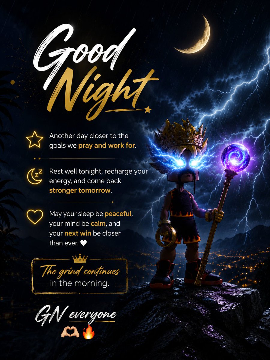 Crypto_Aii's tweet photo. Good Night, X Family! 

Rest well, recharge, and keep building. 

Tomorrow is another chance to shine.

$KNOTS
$STONK https://t.co/80ppF29YAW
