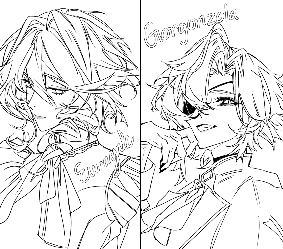 Bananahoge_'s tweet photo. #Aurtistry 
My human designs for Aurel's snakes ^^ https://t.co/hV5pmtJMYW