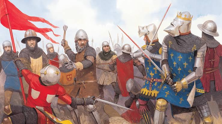 Bigvadrouiller1's tweet photo. When studying the Middle Ages, or any historical period, there is often a tendency to focus on determining exactly what happened on the battlefield; yet, what truly matters most? It is the version of events that took hold in the public imagination.

This is precisely what occurred regarding the Battle of Poitiers on September 19, 1356, as two conflicting accounts emerged. One was a heroic narrative in which King John II of France "the Good" fought valiantly alongside his son Philip, the future Duke of Burgundy, who shouted, "Father, to the right! Father, to the left!" while the King ordered his other son, Charles, the Dauphin and future king, to flee and retreat to Paris to safeguard the future of the realm. The other, far bleaker version held that the Dauphin Charles fled out of fear on his own initiative, triggering a chaotic scramble within the French army and causing confusion over whether to follow the King or the Dauphin.

Ultimately, it was the first version that prevailed in public opinion and spreaded in Europe; even the English army and knights acknowledged the great courage of the French chivalry, who had fought valiantly to cover the Dauphin Charles's retreat.