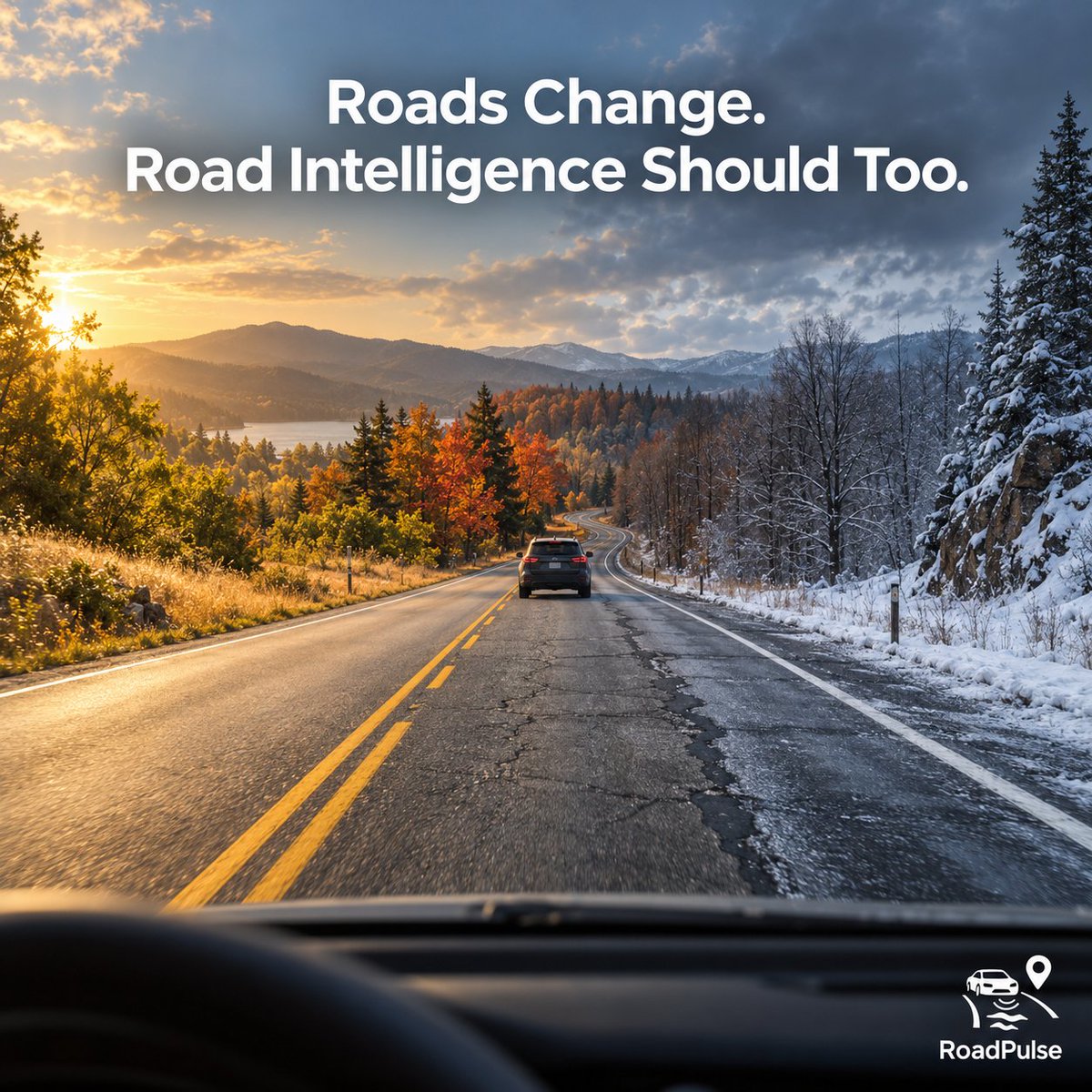 Road_Pulse's tweet photo. A road that felt smooth in July may be very different by January.
Heat → rain → cold → freeze/thaw.
Roads are constantly changing.
What if the cars already driving them could help keep our picture of road conditions current?
RoadPulse.
Let the Road Speak.
#RoadPulse https://t.co/Ht1UqJFzNb