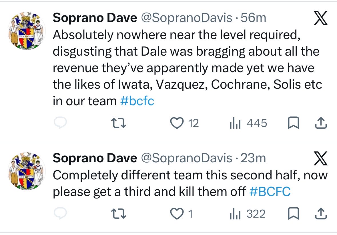 GhostofDugarry's tweet photo. Nothing sums up more why I can’t be arsed with this app discussing Blues any more. Serious debate just can’t be had #bcfc https://t.co/R8h2t3AEjs
