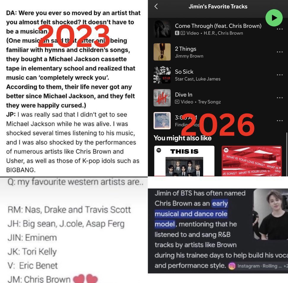 SVTs_Angels's tweet photo. @Romaoy2 There’s literal proof of jm claiming CB is one of his fav artists for years. Stop trying to put the blame on all the other members and treating your fav like he’s innocent when he’s the worst one. 💩 https://t.co/K5u1byVTJ3