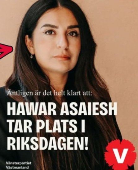 BellaHsson's tweet photo. En av många vänsterextrema, Hawar
Asaiesh ska ta plats i Svensk Riksdag ?
Hur kan det få ske..??
Hon har kallat Johan Forsells barn för nazist och demonstrerat med Rojavakommiteerna, vars grundare dömts för brott mot Forsell och
Benjamin Dousa...
Stoppa helvetet, ut➡️ https://t.co/eMSTqToKXp