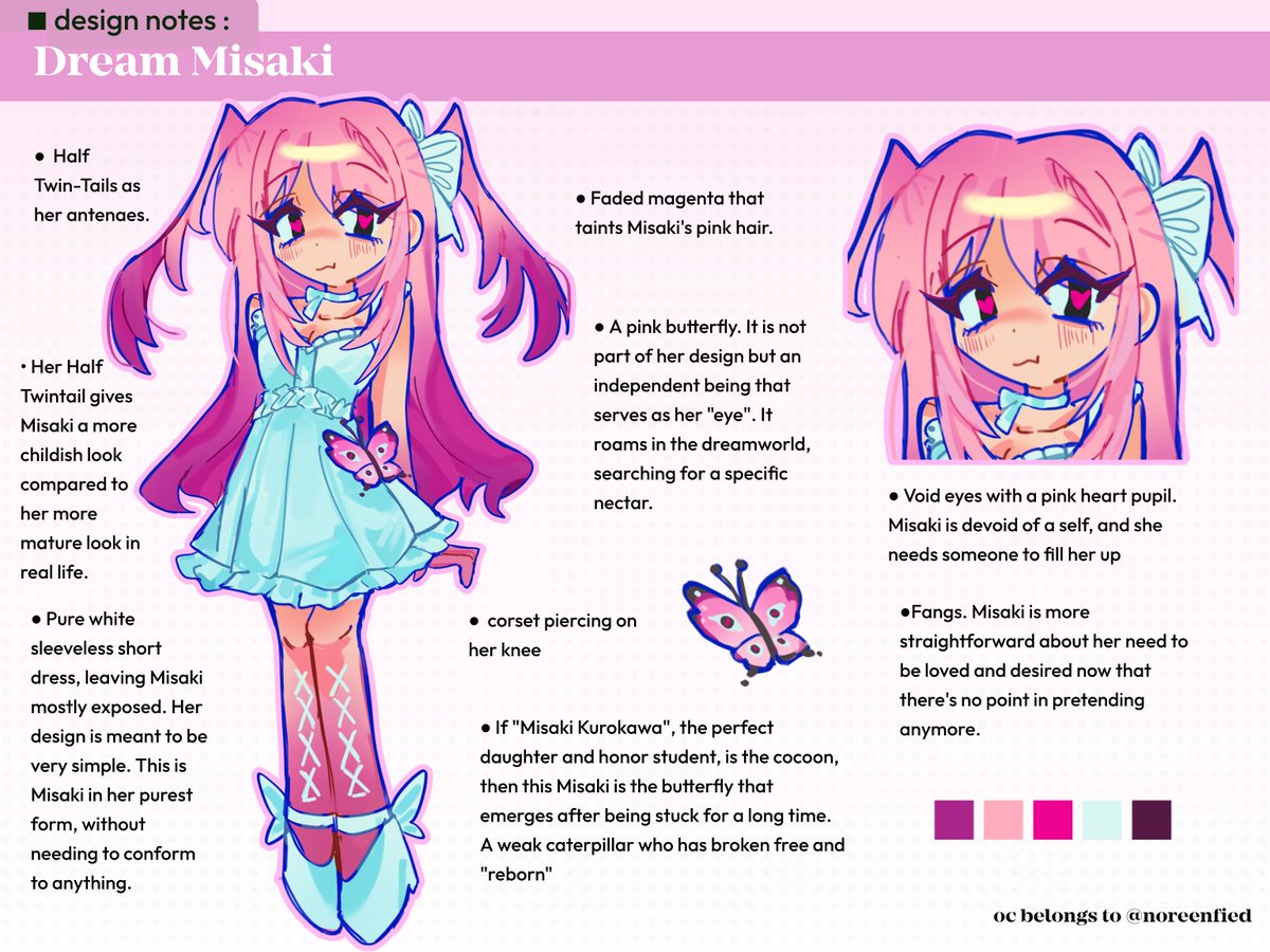 noreenfied's tweet photo. Design Notes for all of the dream girls 🩷

#tbfw #oc https://t.co/G0ZjfZ4ZbT