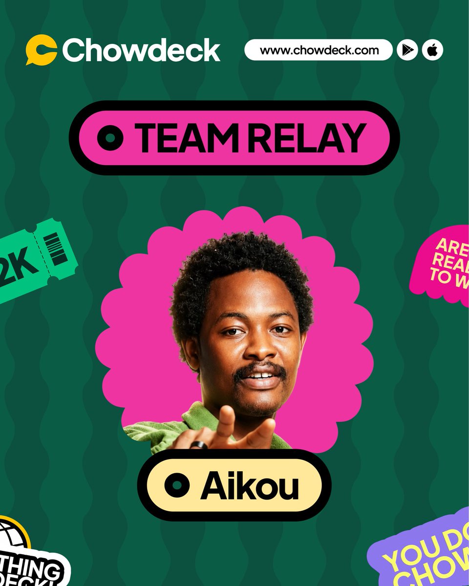 chowdeck's tweet photo. TEAMRELAY!
Hurry! Go for it 🤭🚀

#BBNaijaXChowdeck #BBNaija https://t.co/Yni0gfJDzw
