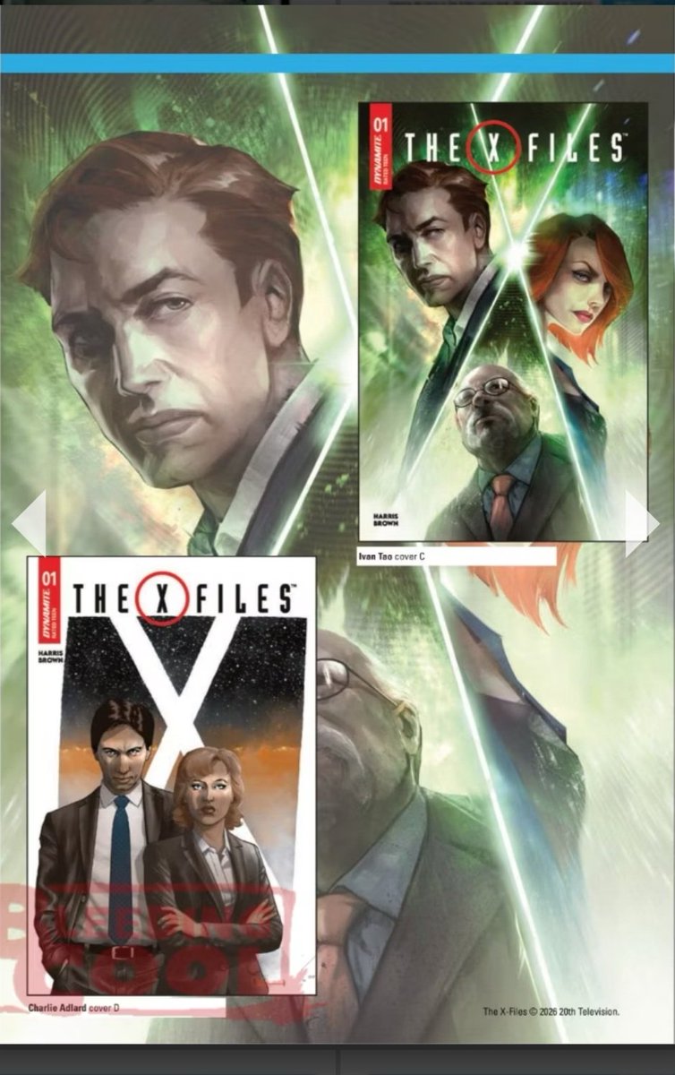 BruckmannChris's tweet photo. The truth is out there, but I'm not so sure about these new visuals... 👽
​Dynamite’s December 2026 solicits kick off with The X-Files #1 by Joe Harris and R.D. Brown. Glad to see Mulder and Scully back, but the art style leaves a bit to be desired. #TheXFiles https://t.co/iekIA03oJK