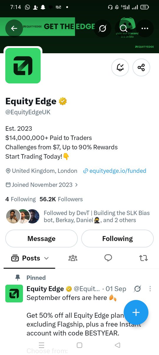 buildwithsamson's tweet photo. @VicktorJayden @Danieltrades @berkayglife @EquityEdgeUK All accounts ✅
Liked and retweeted ✅
 Number: 36

36 https://t.co/bhGBU94Jg3