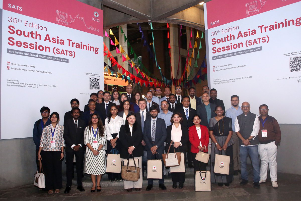 ICRC_nd's tweet photo. The 35th South Asia Training Session (SATS) on International Humanitarian Law was inaugurated today in New Delhi, bringing together IHL practitioners and experts from across South Asia for four days of learning from one another. #SATS #IHL #ProtectionOfCivilians https://t.co/dne84MlaIA