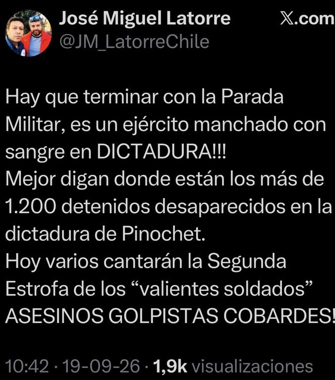 gio01388276's tweet photo. El asesor de @Dip_JaimeAraya escribió esto y después lo borró. Es impresentable este tipo  @LAMANOINVISIBL @MaidamillerM @jgalemparte @PanchoOrregoG @pier_karlezi @maxmurath https://t.co/JHLVT5X8Ff