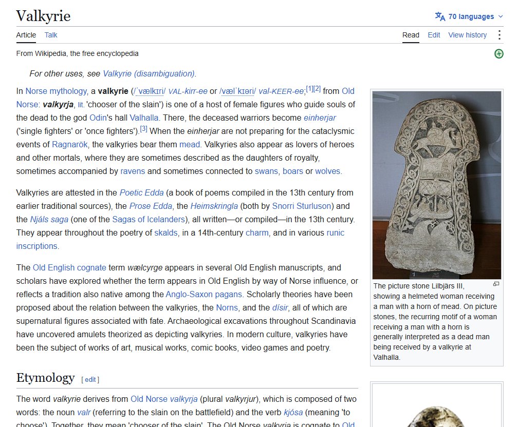 ds_775565's tweet photo. @GustavoLopes89 Returning to the question of who “Valkyrie” is: 
(I know that unconditionally trusting Wikipedia is idiotic, but please make an exception~) https://t.co/iUDFB90NOX
