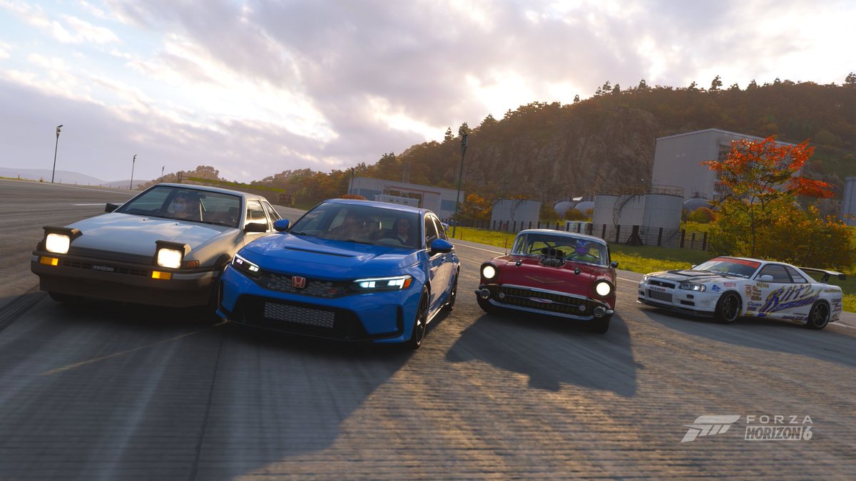 NARUSELA_'s tweet photo. 土曜ツーリング会、ご視聴と参加ありがとうございました！🚗💨#FH6
りっきー、チョイサーさん、佳奈さん、わるがきさん、sanyohchuさん、鈴蘭さん、そして一緒に配信してくれたおぱんちゅ先生、いつも支えてくださって本当にありがとうございます😊 https://t.co/d2gASwoHbt