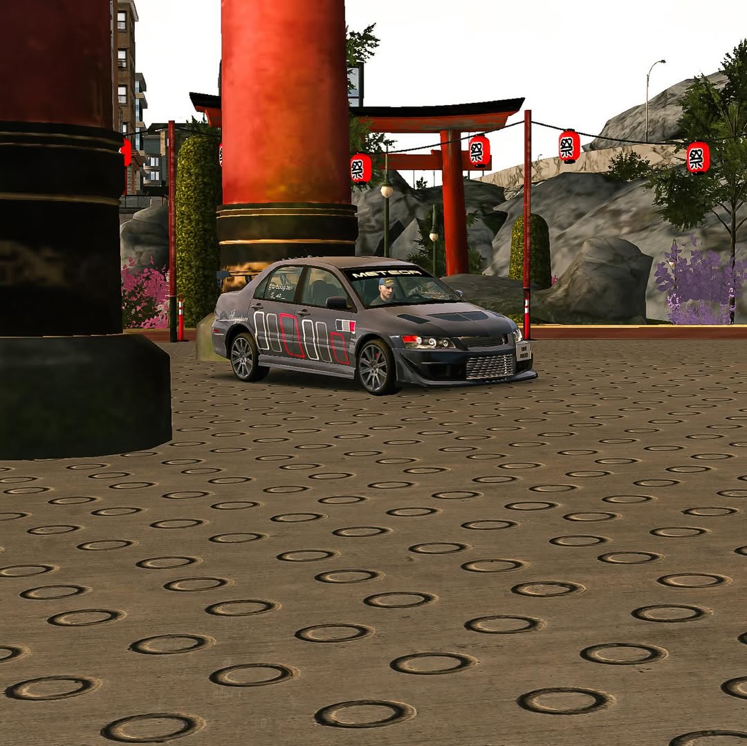 LucasRickenbach's tweet photo. If @_. wz. __ played Car Parking Multiplayer with his Mitsubishi Evo... Edited with Adobe Lightroom. CPM graphics are so good, maybe I’ll leave my photos raw next time. https://t.co/h06byjq0gu