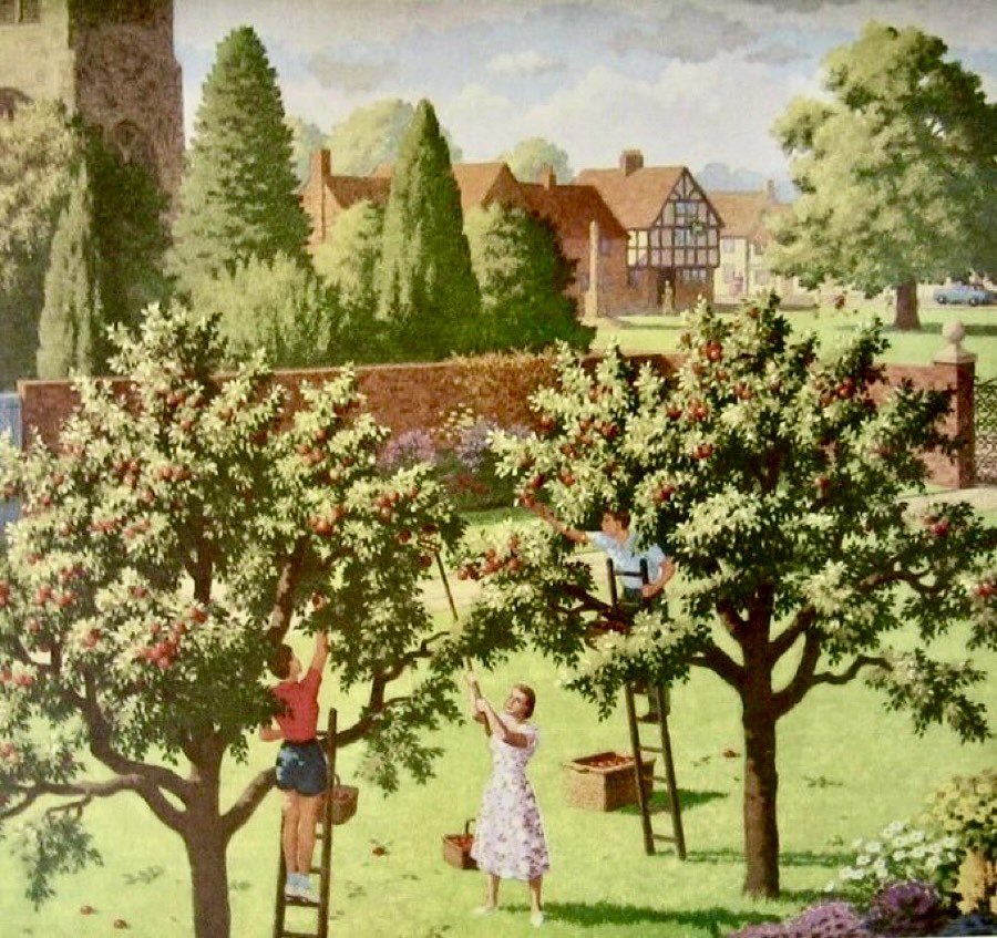 LBFlyawayhome's tweet photo. Other work by the Ladybird artists
‘September’ (1958)
Artist: Ronald Lampitt https://t.co/ttoxuMY0nC