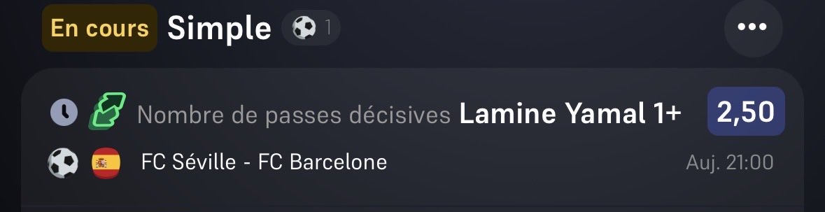 LaCrapuleProno's tweet photo. 🤙LAMINE PASSEUR 2.50 C’EST DU BISCUIT CE SOIR 🍪 https://t.co/hjjiLmZmN1