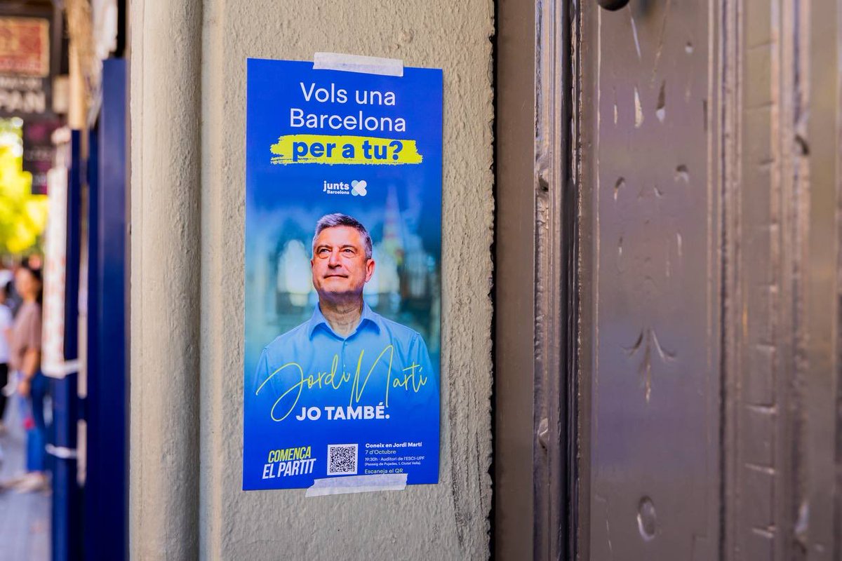 jmartigalbis's tweet photo. Avui hem sortit als 10 districtes de Barcelona per explicar que el dia 7 d’octubre comença el partit!

Perquè hi ha equip, experiència i projecte per la Barcelona que mereixem.

I tu, t’apuntes al canvi? https://t.co/lMTdJRdI5A