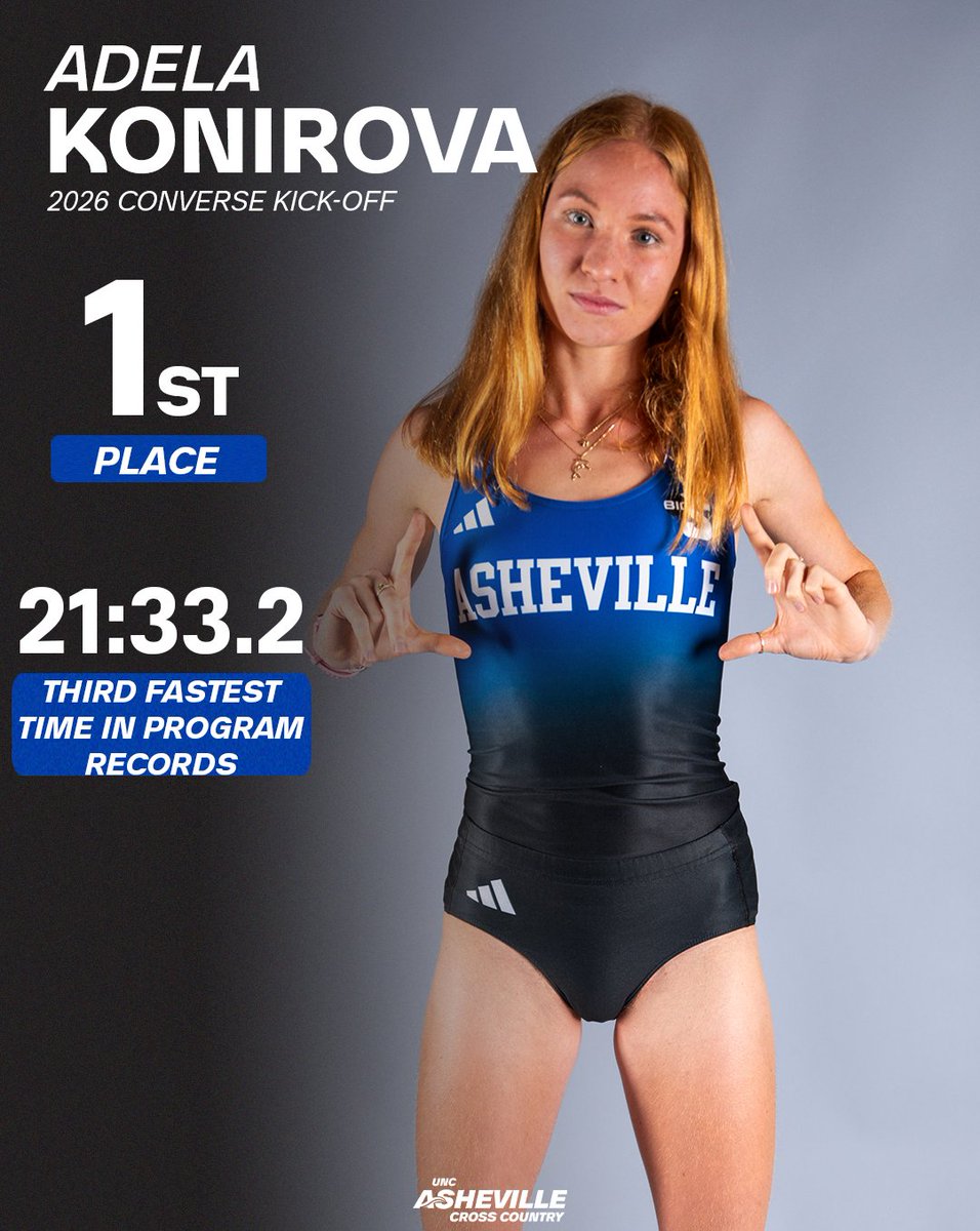 UNCAvlXCTF's tweet photo. RESULTS FROM TODAY'S RACE

The women dominated the day, taking first place as a team, led by freshman Adela Konirova, who claimed the individual title! 🥇👏

On the men’s side, the Bulldogs finished third overall, led by Tadiyos Sloan-Westmoreland.

#ALLinAVL https://t.co/bSvP0jwG37