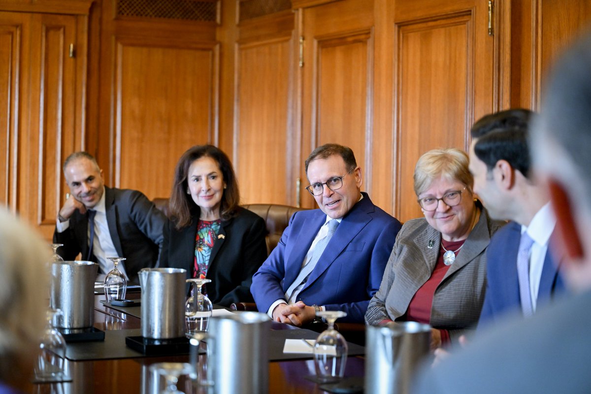 GreeceMFA's tweet photo. 📍Toronto | FM George Gerapetritis met with @SenatorHousakos, MP @pfragiskatos, MPP @Effie_ONB &amp; Justice R.Tzimas.

Discussions focused on 🇬🇷🇨🇦 relations,  #Greek Diaspora’s role &amp; opportunities to further strengthen cooperation at all levels. https://t.co/xiIpMuZk94