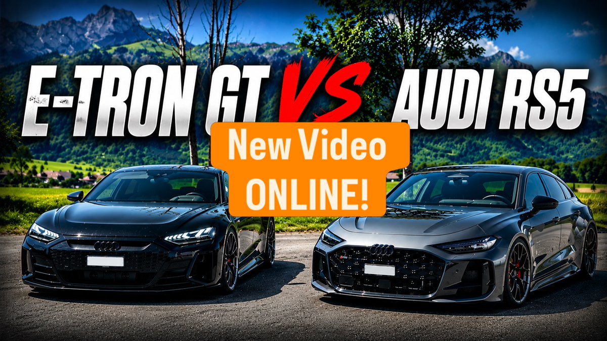LinetteMeddip's tweet photo. Audi E-Tron GT vs. Audi RS5 Avant: electric performance meets V6 power. https://t.co/4hnH5bdR8G