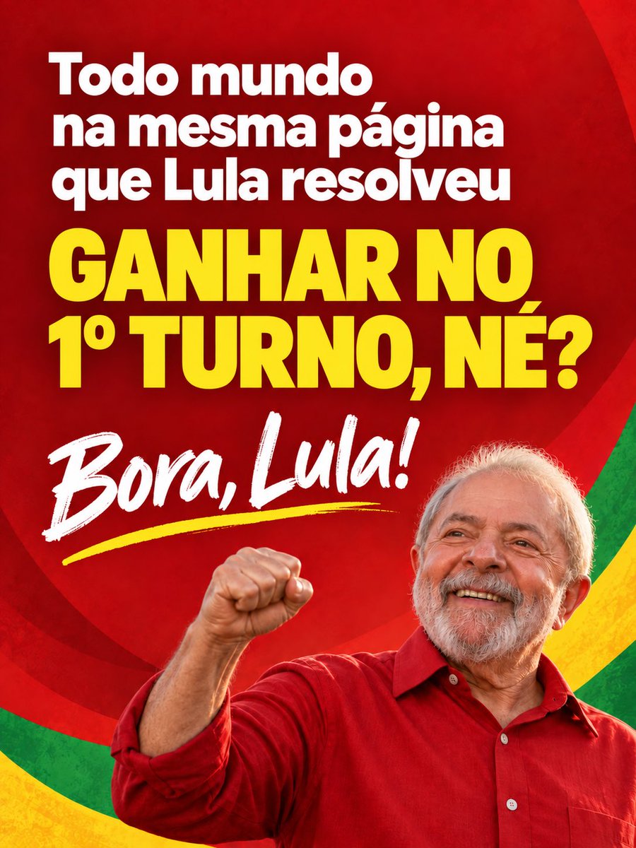 BacurauA's tweet photo. Todo mundo na mesma página que Lula resolveu ganhar no 1º turno, né? Bora, Lula! https://t.co/X5TIwbdof8