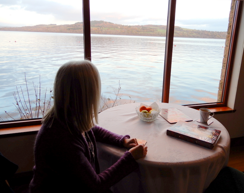 yonderspell's tweet photo. A room with a view. Surprised I did any writing at all on this visit to Loch Lomond a while ago. Yet I'm still drawing upon the inspiration of having been there. Do you have a favourite view from a window? #Yonderspell #Inspiration #Lochlomond #Scotland https://t.co/R0Dn12gw9Y