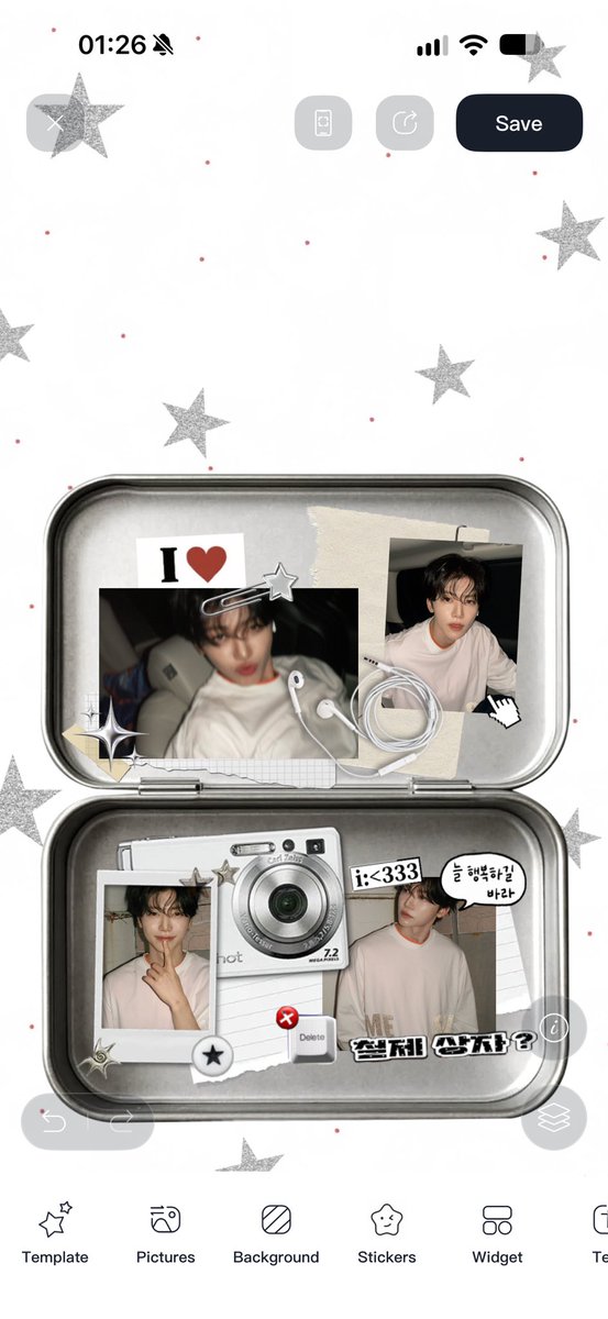 milinajane's tweet photo. เราใช้เทมเพลตจาก แอป Mico เลื่อนแถบด้านล่างไปที่ Wallpaper ด้านบนจะเขียน DIY Live เลือกเทมเพลตที่ชอบ แล้วไปค่อยกดเปลี่ยนรูปแล้ว Save สามารถเปลี่ยนรูป เพิ่มสติ๊กเกอร์ เปลี่ยนพื้นหลัง เพิ่ม text เพิ่ม calendar ได้หมดเลย มีให้เลือกหลายแบบคับ

ข้อดี : ฟรี
ข้อเสีย : Ads เยอะ https://t.co/M77U8ElYGO