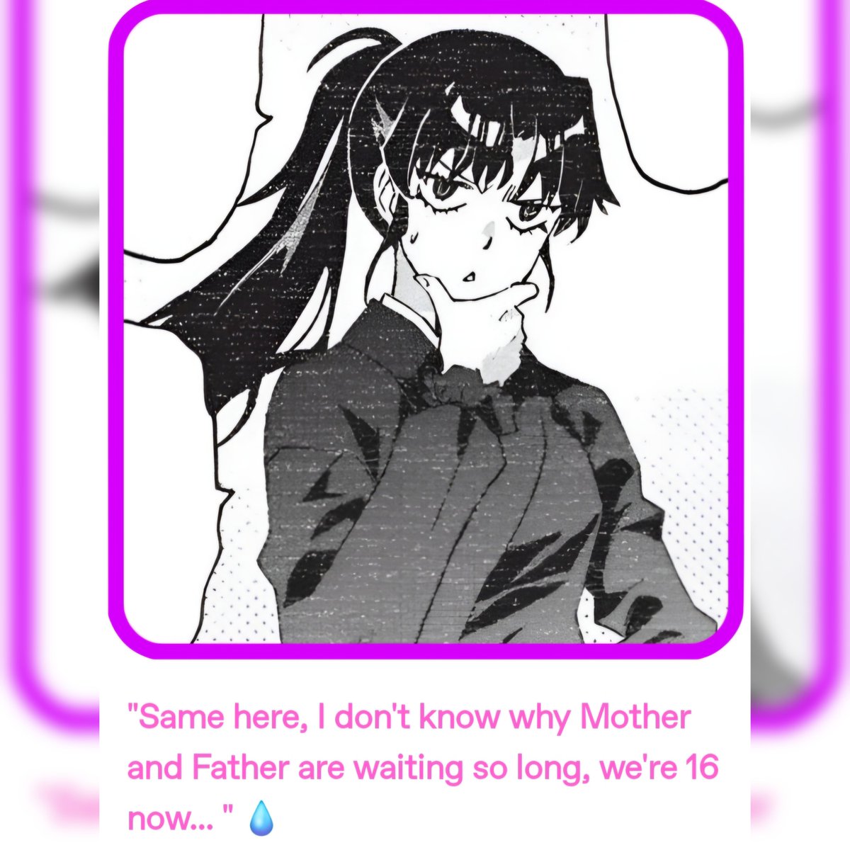 EternitySessrin's tweet photo. #sessrin #sesshomaru #rin #yashahime #inuyasha #Towa #Setsuna
꧁Sessrin Family Blog꧂
Post 1
The Taishō patiently waiting for news of their future siblings and so far, nothing yet. They break into a conversation realizing they're literally approaching adulthood 1/2 https://t.co/eU6kALTwoO