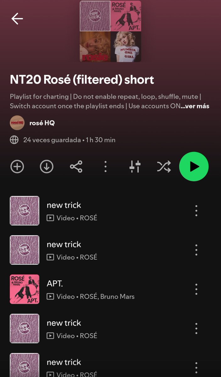 jennienwn's tweet photo. culpa de casi todas las playlists de rosé hq, a qué te refieres con una playlist para chart si pones 2 VECES la misma canción? en vez de que cuente para charts, cuenta para streams infiltrados @roseanneHQ_ https://t.co/xr7HaL0Wku