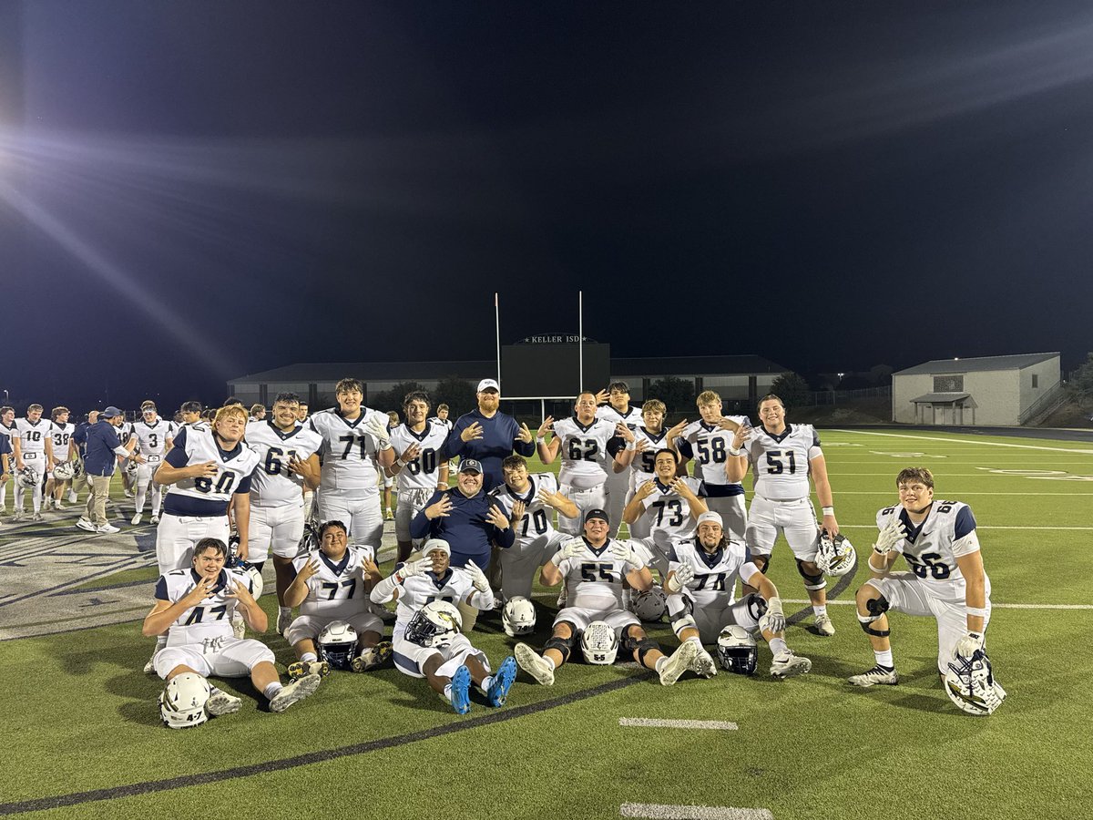 the_scarbeard's tweet photo. The young men fought hard last night and came up with a huge district win against timber creek!! @kellerindiansfb @KHSIndianNation @KHSParentFball https://t.co/SUhGmQA6dp
