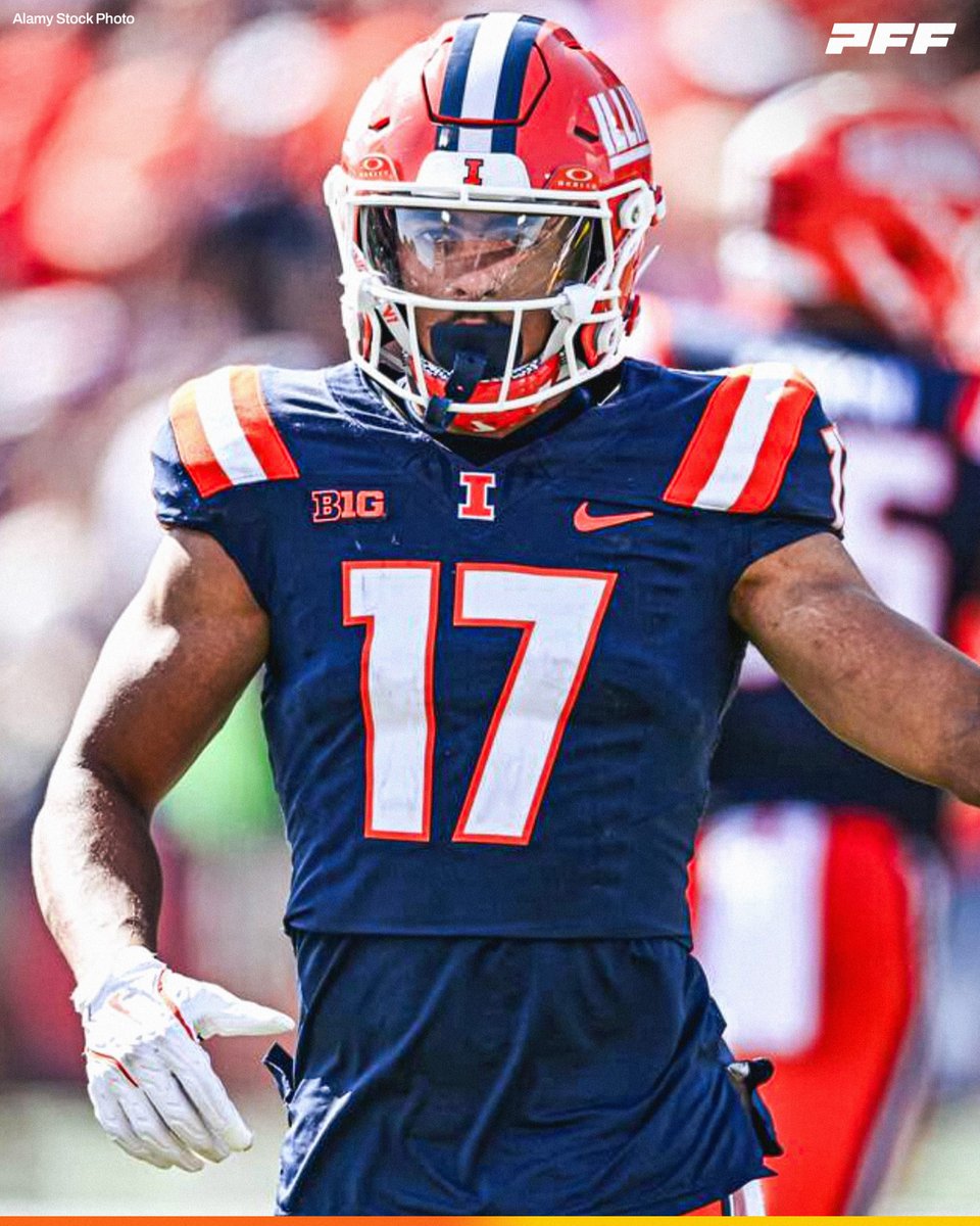PFF_College's tweet photo. Illinois WR Collin Dixon This Season:

Week 1: 6 REC | 70 YDS | 2 TDS
Week 2: 11 REC | 166 YDS | 3 TDS
Week 3: 8 REC | 131 YDS | 2 TDS

@IlliniFootball https://t.co/vtxVPZDbMO