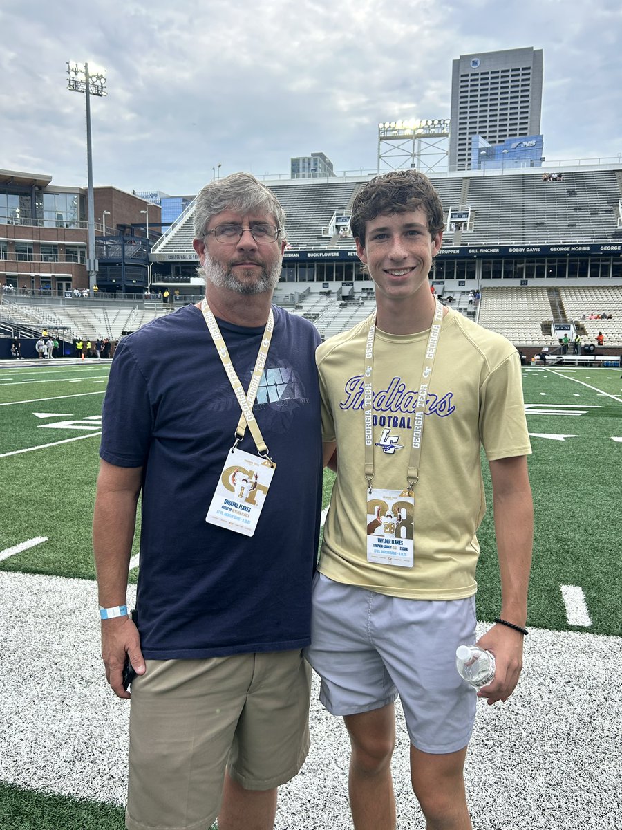 WylderFlakes's tweet photo. Thanks,@CoachTimSalem and @GTFootball for an amazing Game Day Visit. You guys do it right! @LumpkinFB @NwGaFootball @RecruitGeorgia @GAPrepVarsity @CoachHeathWebb @CameronPettus https://t.co/HWJHvVVeyV
